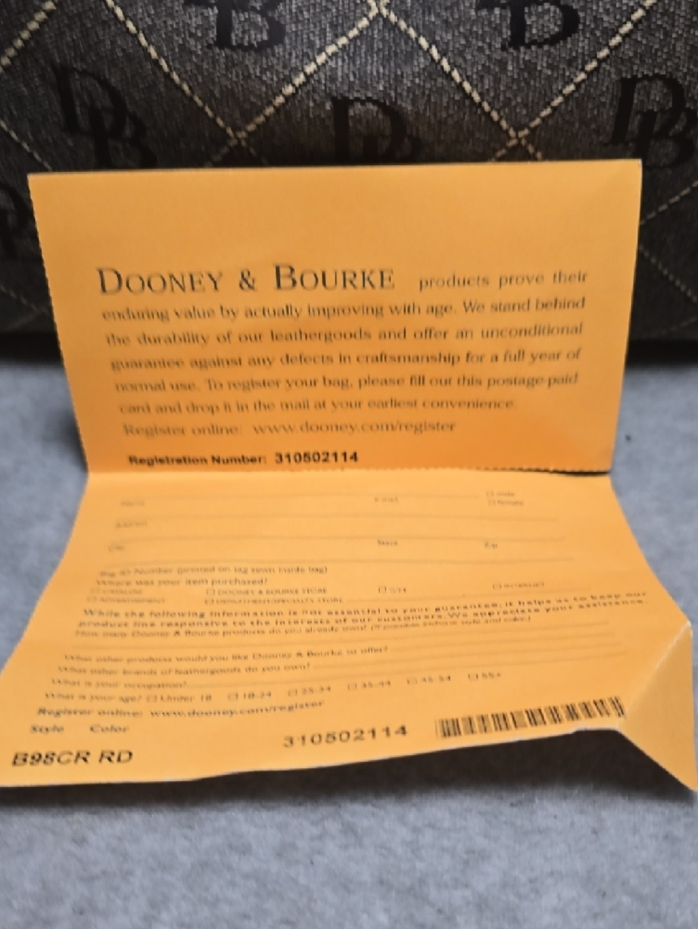 Dooney & Bourke Signature DB Black Canvas Leather Trim Shoulder Bag - Picture 10 of 16